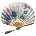 thumbnail image 2 of kjfeif Foldable Bamboo Fans,Eastern Style Handheld Fan Japanese Chinese Fan for DIY Decoration Wedding Dancing Party, 2 of 4