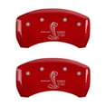 thumbnail image 7 of Rear Set 2 MGP Caliper Covers 10010Rgt3Rd, Engraved Rear: Gt350 Shelby and Cobra, Red Powder Coat Finish, Silver Characters Fits select: 2005-2014 FORD MUSTANG GT, 7 of 7