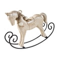 thumbnail image 2 of Distressed-style Wooden Rocking Horse Ornament -style Tabletop Decor Nostalgic Bookshelf Accessory Handcrafted Piece And Holiday Gift, Farmhouse Garden Home Office Desk Decor, 2 of 6