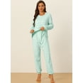 thumbnail image 3 of Pijama De Franela Lindo Impreso Manga Larga Top Y Pantalones Para Dormir Ropa De Dormir Suave Conjuntos Invierno Para Mujeres Corazón Azul XXL, 3 of 6