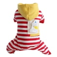 thumbnail image 2 of Pet Enjoy Dog Pajamas Striped Pet Jumpsuits Dog Hoodie Onesies,Warm Pet Pajamas Cute Dog Bodysuits Apparels Soft Pet Clothes for Puppy Small Dogs, 2 of 8