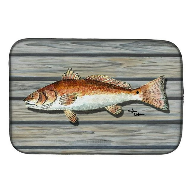 Carolines Treasures 8489DDM Red Fish Dish Drying Mat