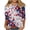 Multicolor, variant on ChaoHeng 3/4 Length Sleeve Womens Tops Cotton Casual Independence Day Print Pullover Tee Multicolor S