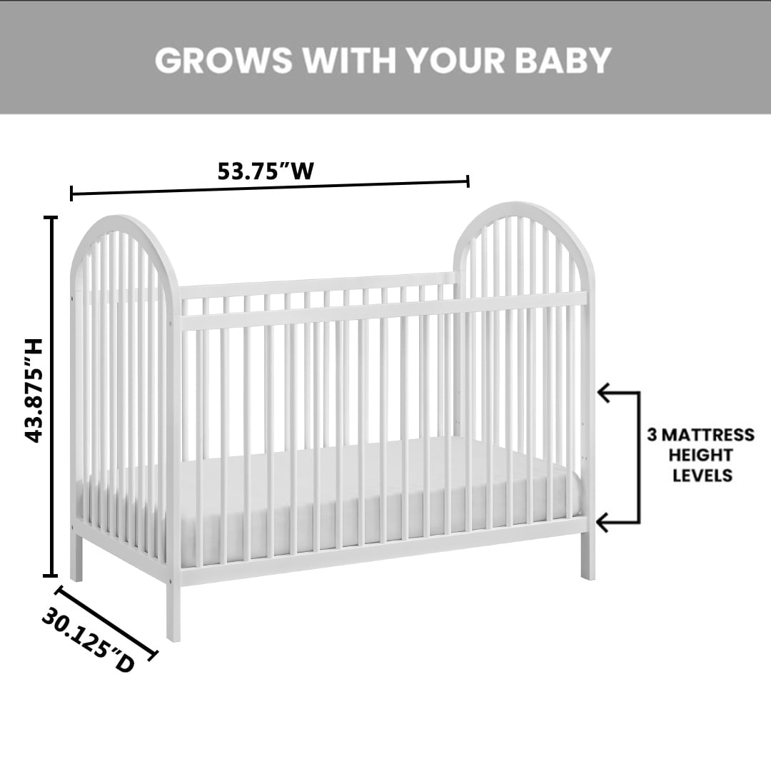 Oxford Baby Everest Convertible Island Crib Snow White