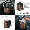 thumbnail image 4 of Yuyamidu Deer Front Car Seat Cover Set with Steering Wheel Cover Seat Belt Pads USA Flag Center Console Pad Trash Bin Phone Holder Rearview Mirror Cover Cup Holder Key Chain, Pack of 12, 4 of 6