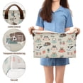 thumbnail image 5 of Yayeee Foldable Storage Basket for Shelves Set of 2 Waterproof Cloth Bins with Handles, Cartoon Dog Reading Pattern, 5 of 7