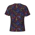 thumbnail image 6 of Vsdgher Colorful Shells Print Men's Dry Fit Mesh Athletic Shirts Moisture Wicking Tennis T-Shirt Tops, 6 of 9