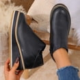 thumbnail image 6 of Willtoo Boots for Women Side‑Zipper Wedge Ankle Boots Thick Platform Elevated Booties Warm Winter Casual Outdoor Daily Shoes, 6 of 6
