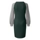 thumbnail image 5 of Moda mujer jersey manga larga otoño patchwork casual 0 cuello sudadera vestido Fridja  NMB1402, 5 of 5