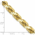 thumbnail image 5 of 14K Yellow Gold 8mm D/C Rope With Fancy Lobster Clasp Chain (24 X 8) Made In Peru 060-24, 5 of 5