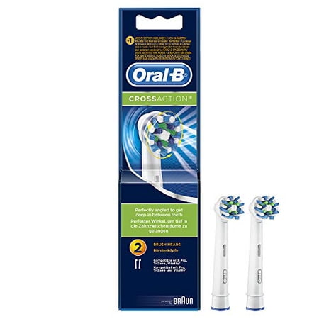 Oral-B CrossAction Electric Toothbrush Replacement Brush Heads Refill  2ct (Packaging may vary)