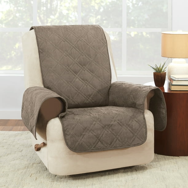 SureFit Waterproof with NonSlip Back Recliner Furniture Cover, Taupe