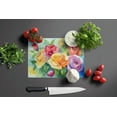 thumbnail image 3 of Roses in Watercolor Glass Cutting Board Large 12 in x 15 in, 3 of 5