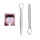 thumbnail image 4 of Raspador de lengua Cepillo limpiador de lengua oral de acero inoxidable portátil reutilizable TFixol Natural, 4 of 7
