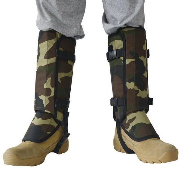 Polainas para piernas, polainas para botas, polainas impermeables para hombres y mujeres, tela Oxford antidesgarro para caminar al aire libre