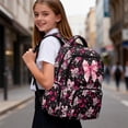 thumbnail image 6 of Yuyamidu Pink Bow Kids School Backpack for Elementary Girls 17 Inch Large Capacity Football School Bag for Travel and Hiking, Back to School, 6 of 8