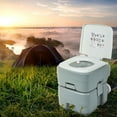 thumbnail image 3 of Costway 5.3 Gallon 20L Outdoor Portable Toilet w/ Level Indicator for RV Travel Camping, 3 of 12