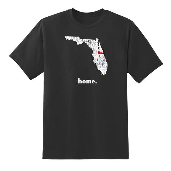 FL Map Florida Home State Love Florida Home Design T Shirt Black,3XL