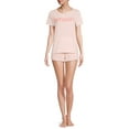 thumbnail image 2 of Grayson Social Women's and Women's Plus Short Sleeve T-Shirt and Shorts Sleep Set, 2-Piece, 2 of 5