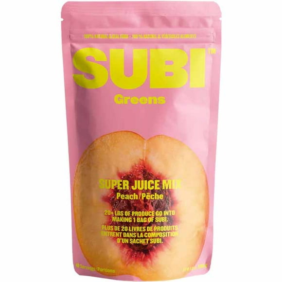 Subi - Greens Super Juice Mix Peach 40 Servings, 280g