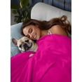 thumbnail image 6 of Twin Size Flat Sheet Only, Rose Pink Soft Brushed Microfiber Bed Sheets, Farmhouse Solid Pink Color Modern Art Hotel Quality Breathable Bedding Top Sheet, Easy Care, 66"x96", 6 of 9