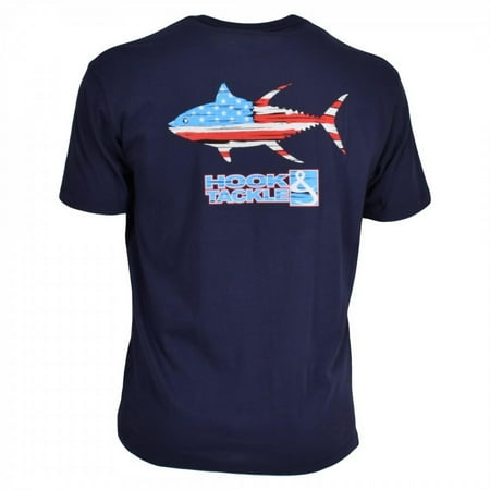 Hook & Tackle Men s Patriot Tuna Short Sleeve Fishing T-Shirt