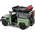thumbnail image 3 of Toyota FJ40 Land Cruiser Matt Green "4x4 Overlanders" Series 1/24 Diecast Model Car by Motormax, 3 of 3