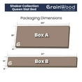 thumbnail image 3 of Grain Wood Furniture Shaker Solid Wood Slat Bed (Walnut, Queen), 3 of 6