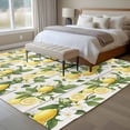 thumbnail image 4 of Yellow Lemons Area Rugs 5'x8', Washable Small Throw Rugs for Classroom Bedroom, Summer Botanical Leaves Wooden Farmhouse Art Indoor Outdoor Rug Non-Slip Low Pile Carpet Runner Reversible Floor Mats, 4 of 8