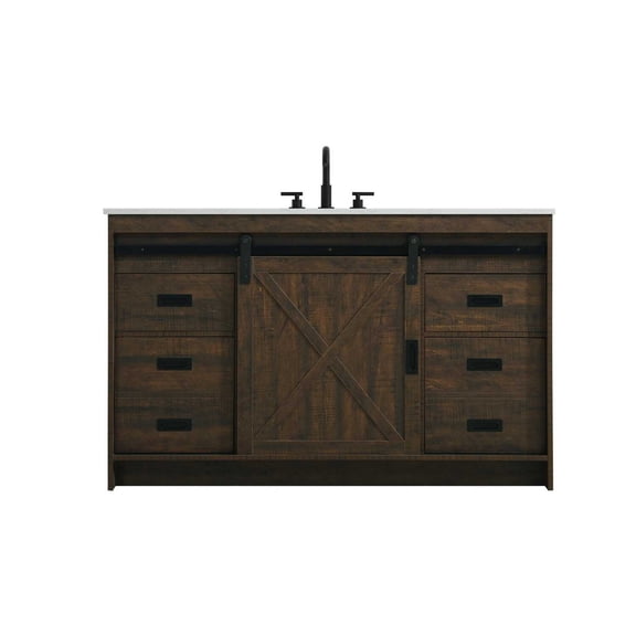 Elegant Kitchen and Bath Austin 54 inch Single Bathroom Vanity in Expresso