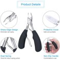 thumbnail image 5 of 2 pinzas para uñas, cortaúñas para pies, cortador de uñas para pies, cortador de uñas de precisión para uñas de los pies, cortador profesional para uñas de los pies con hongos encarnados gruesos, 5 of 5