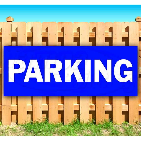 Parking 13 oz Vinyl Banner With Metal Grommets