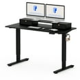 thumbnail image 3 of FlexiSpot 55"x24" Electric Standing Desk with One-Piece Desktop, 2 Removable Drawers, Headphone Hook, 4 Height Memory Presets, 250lbs Capacity Ergonomic Sit Stand Desk with Monitor Stand, 3 of 11