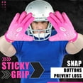 thumbnail image 2 of HANDLANDY Football Gloves Men, Sticky Wide Receiver Grip Gloves, Hot Pink Stretch Fit Football Gloves Adult, 2 of 7