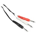 thumbnail image 2 of 8 Rockville RCDSTR10B 10' 1/4" TRS to Dual Mono 1/4" TS Y-Cable 100% Copper, 2 of 2