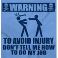 thumbnail image 2 of Warning To Avoid Injury Funny Cartoon Men's Long Sleeve Tee T Shirt Brisco Brands X, 2 of 6