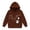 00-Brown1716, variant on Oiyii Tween Girl's Dog Paw Hand Line Hoodie Long Sleeve Hooded Sweatshirt Casual Soft Pullover Top,Light Green