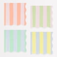 thumbnail image 1 of Servilletas Meri Meri a rayas pastel de 3 capas con borde ondulado, paquete de 16, 1 of 7