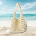 thumbnail image 7 of MERILER Women's Straw Crochet Backpack with Drawstring Closure, Casual Beach Daypack for Girls, Summer Crossbody Handbag, 7 of 7