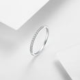thumbnail image 4 of Moissanite Eternity Band, 1.5 mm Round Cut Moissanite Band, Minimalist Moissanite Band, Sterling Silver Ring, Gift for Her , Engagement Ring, 4 of 8