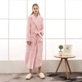 thumbnail image 1 of Camisón de franela de gran tamaño para parejas de otoño e invierno, bata de baño extendida gruesa con costuras de terciopelo Bei Bei para hombres y mujeres, bata de baño, 1 of 6