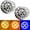 AMBER/BLUE, variant on 2PCS 17 LED Dual Function Watermelon Lights Amber Lens with Stainless Steel Bezel Stop Turn Signal Marker Lights Freightliner Kenworth Peterbilt Trailer Fender Heavy Trucks IP67 3 Wire High Low