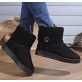 thumbnail image 3 of Women's Middle cylinder Boots - Buckle Casual Booties with Plush Lining, 3 of 10