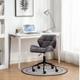 thumbnail image 2 of Eldon Diamond Tufted Adjustable Swivel Office Chair in Gray, 2 of 11