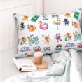 thumbnail image 4 of Honeii Hello Summer Cat Print Pillow Cases,Plush Throw Pillow Covers,Decorative Pillowcase for Sofa, Couch, Living Room-16"x24", 4 of 6
