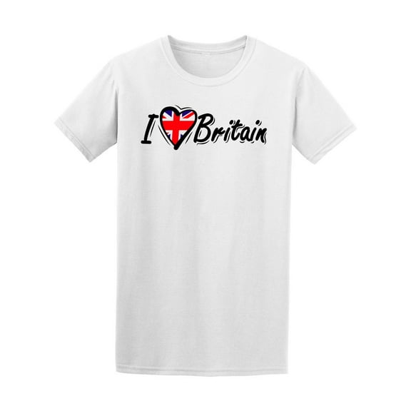 Cool Flag I Love Britain Tee Men's -Image by Shutterstock