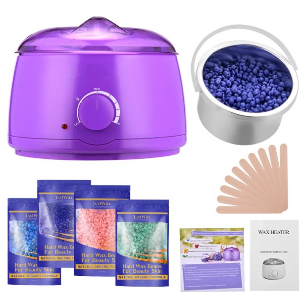 IMAGE Stylish Electric Hair Removal Heater Hot Wax Warmer Set w/ 4 Pack