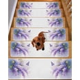 thumbnail image 2 of Stair Treads for Wooden Steps,Lavender Peel and Stick Stair Treads with Adhesive,Watercolor Purple White Floral Botanical Butterfly Non Slip Indoor Stairs Runner Rugs Mats for Elders Dogs 8"x30" 7PCS, 2 of 7