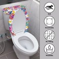 thumbnail image 4 of HELLHERO Pop Art Flowers Elastic Bottom Elastic Edge Toilet Seat Cover Replacement, Polyester Fabric, Stretchy Fabric Toilet Seat Cover, Adjustable, Easy to Clean, 4 of 8