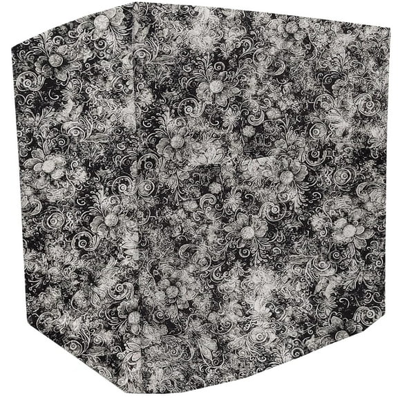 Floral Garden Bread Machine Cover by Penny's Needful Things (Black & Gray)